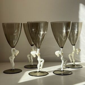Very rare 1920s BIMINI Fritz Lampl Art Deco Champagne Glasses